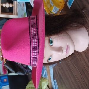 Otavalo Ecuador Vintage Pink Felt Cowboy hat